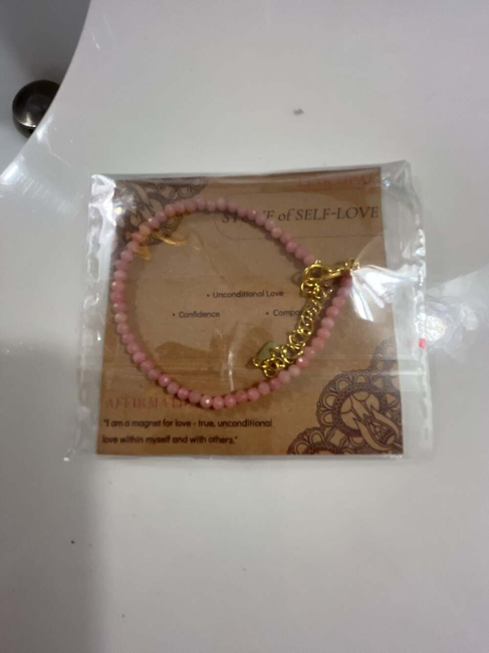 Essential Ritual Rhodochrosite Stone of Self-Love Beaded Bracelet